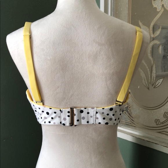 Polka Dot Padded Bra - Yellow Trim - Picture 2 of 2